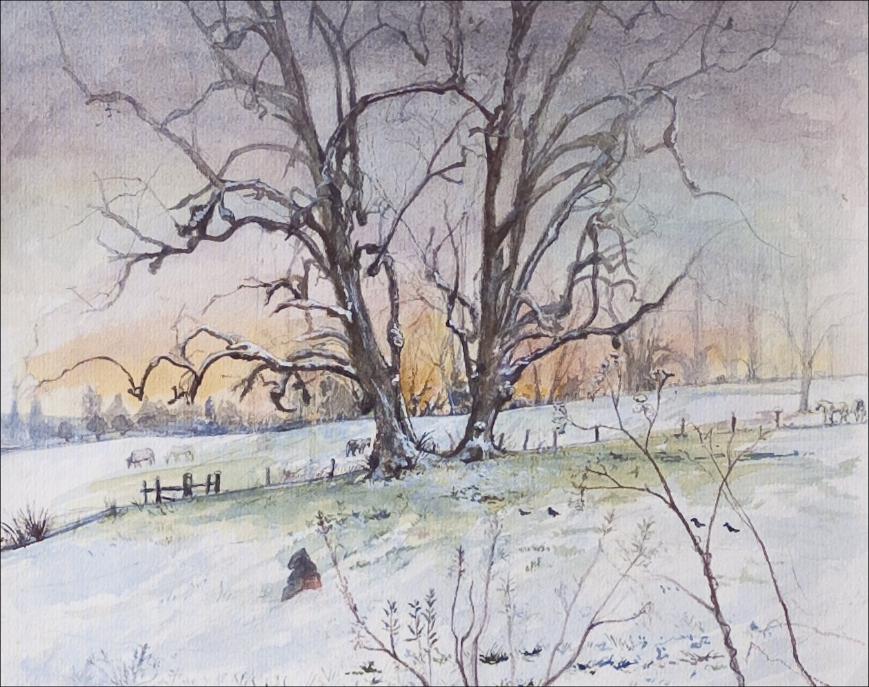 विंटर, 2004 (wc & gouache on paper) द्वारा कैरोलीन हर्वे बाथर्स्ट