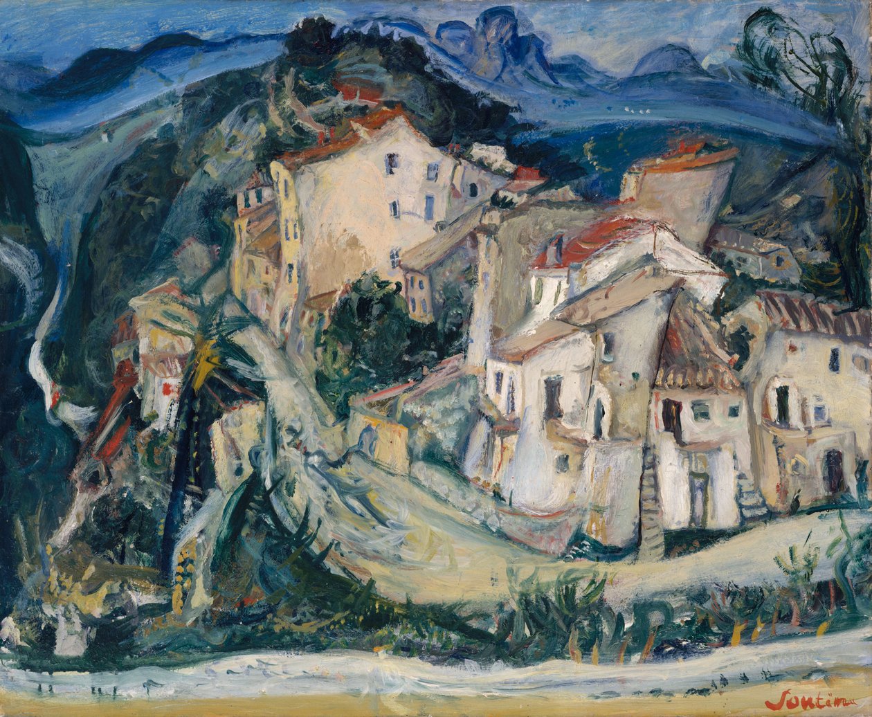 Cagnes का दृश्य, c.1924-25 द्वारा चैम सौतन