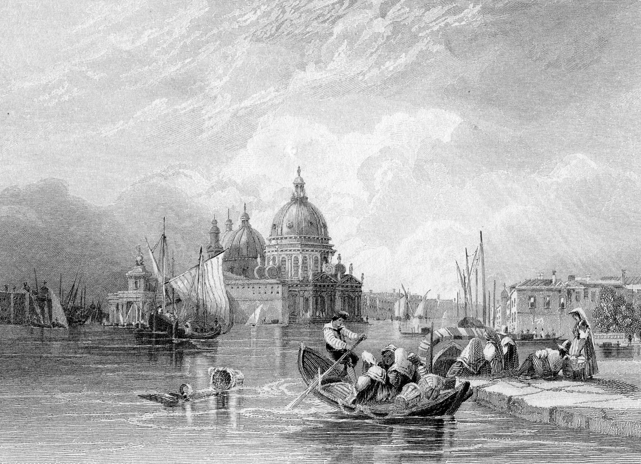 ग्रांड कैनाल, वेनिस, जे। थॉमस द्वारा उत्कीर्ण, c.1829 द्वारा चार्ल्स बेंटले