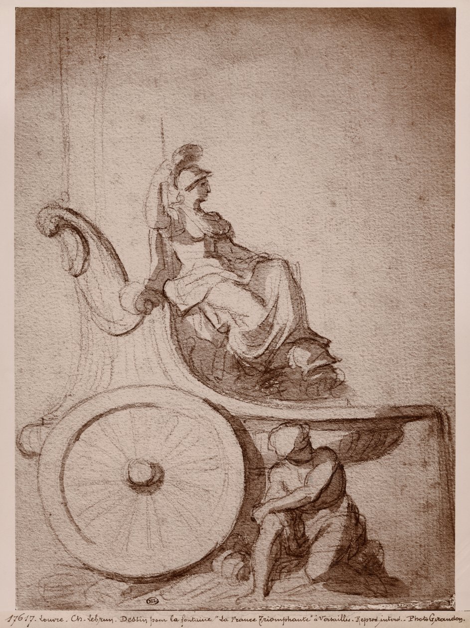 विजयी फ्रांस, c.1674 (पेपर पर पियरे नायर अन ग्रे ग्रे) द्वारा चार्ल्स ले ब्रून