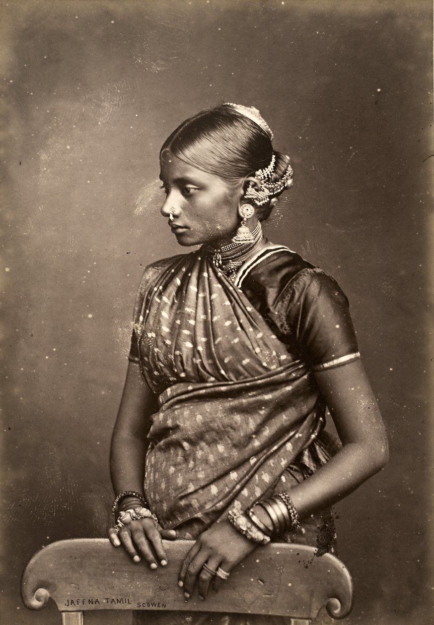 जाफिना तमिल, c.1870-90 (एल्बम प्रिंट) द्वारा चार्ल्स टी स्कॉवेन और सह