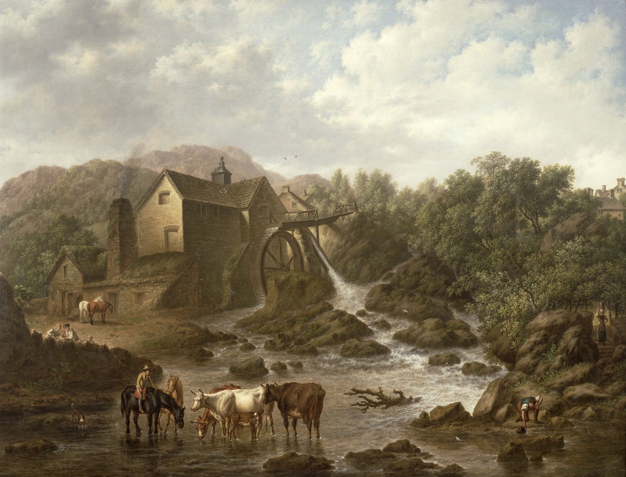 ओवरशूट मिल, 1833 के साथ रिवर सीन द्वारा चार्ल्स टाउने