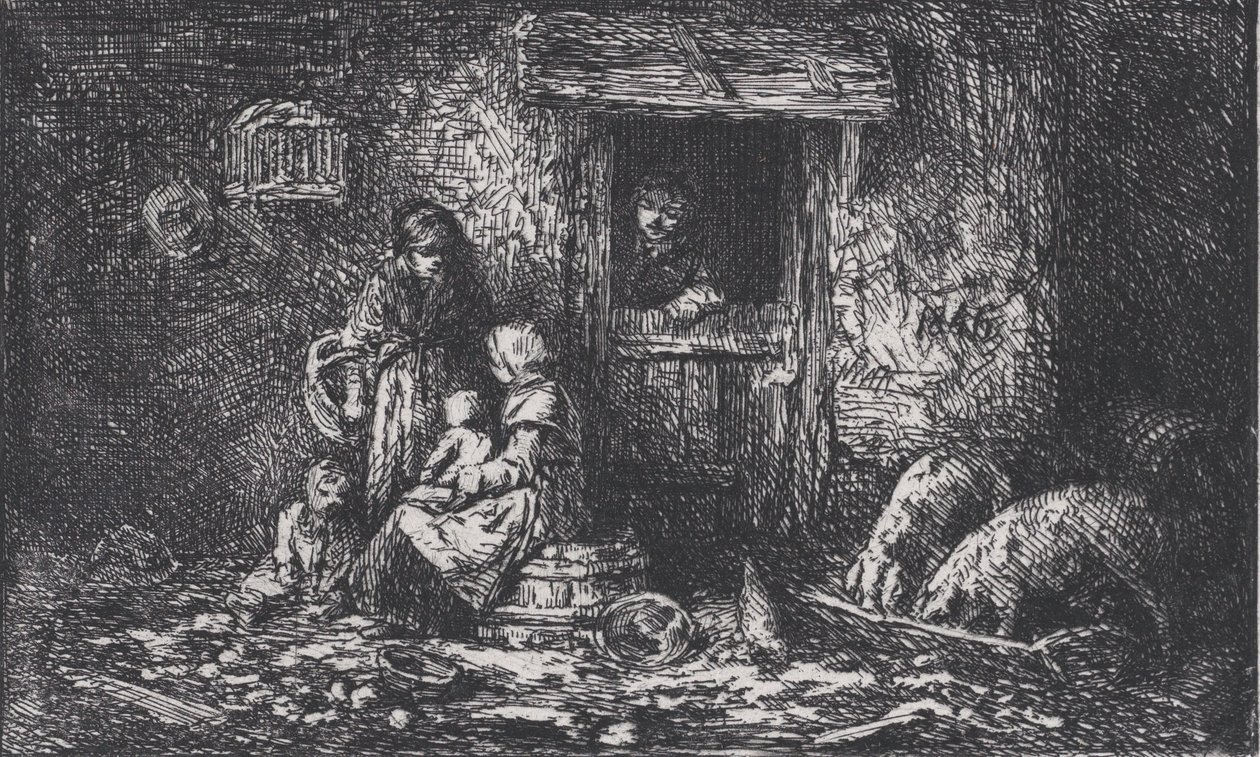 गेट टू फार्म, सीए। 1850. द्वारा चार्ल्स एमिले जेक