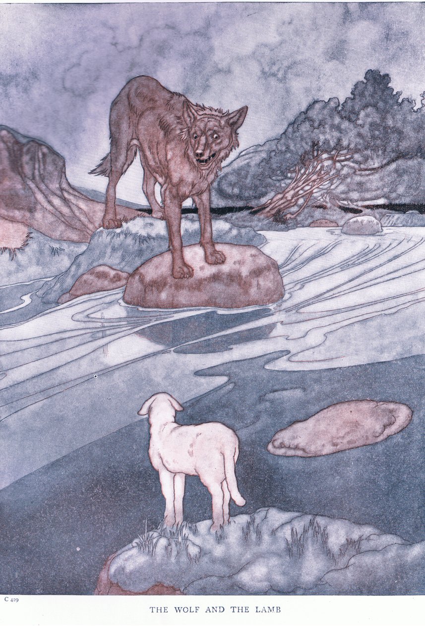 भेड़िया और भेड़ का बच्चा, 1930 के दशक द्वारा चार्ल्स रॉबिन्सन