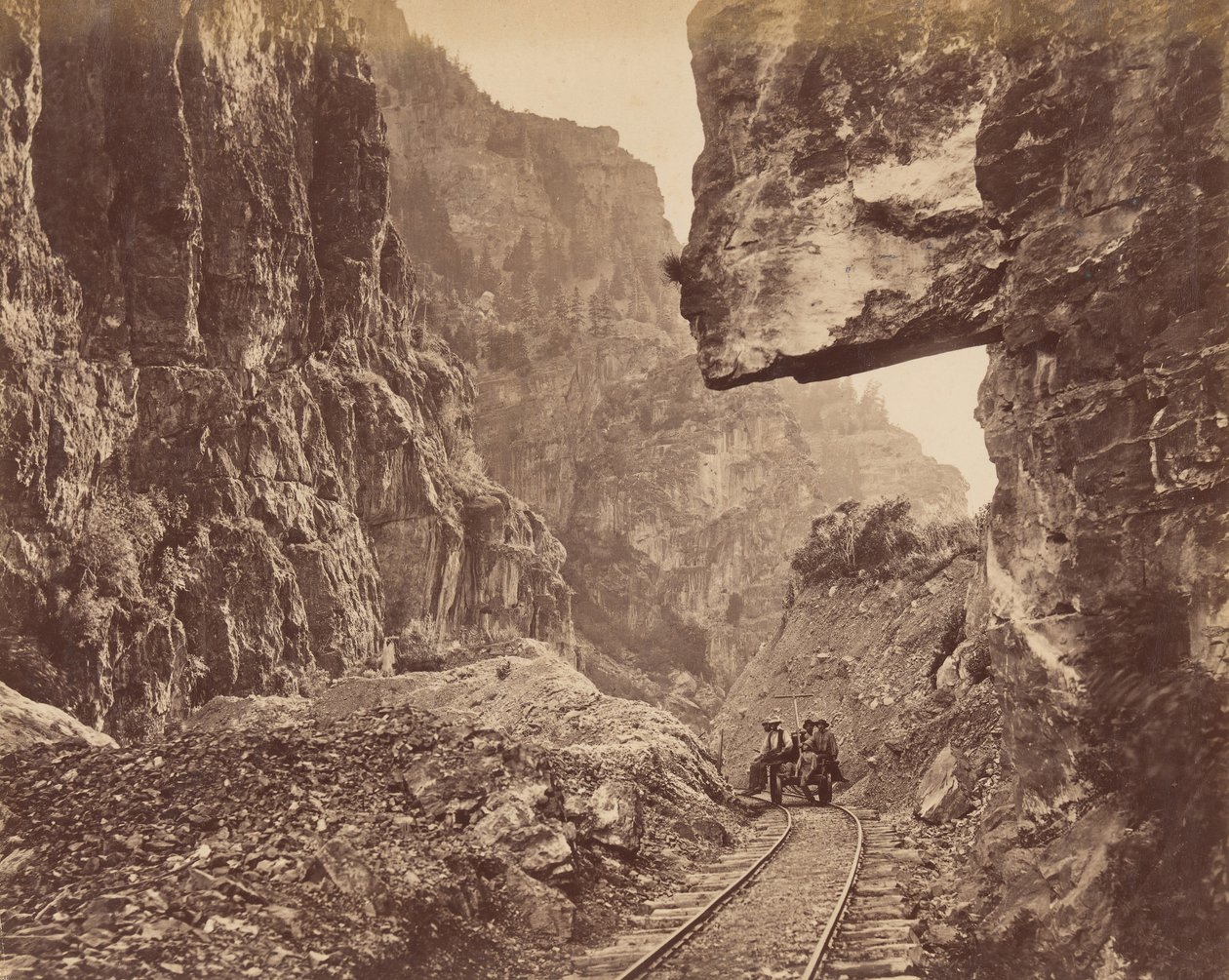 अमेरिकन फोर्क कैन्यन, सीए। 1875. द्वारा चार्ल्स रोसको सैवेज