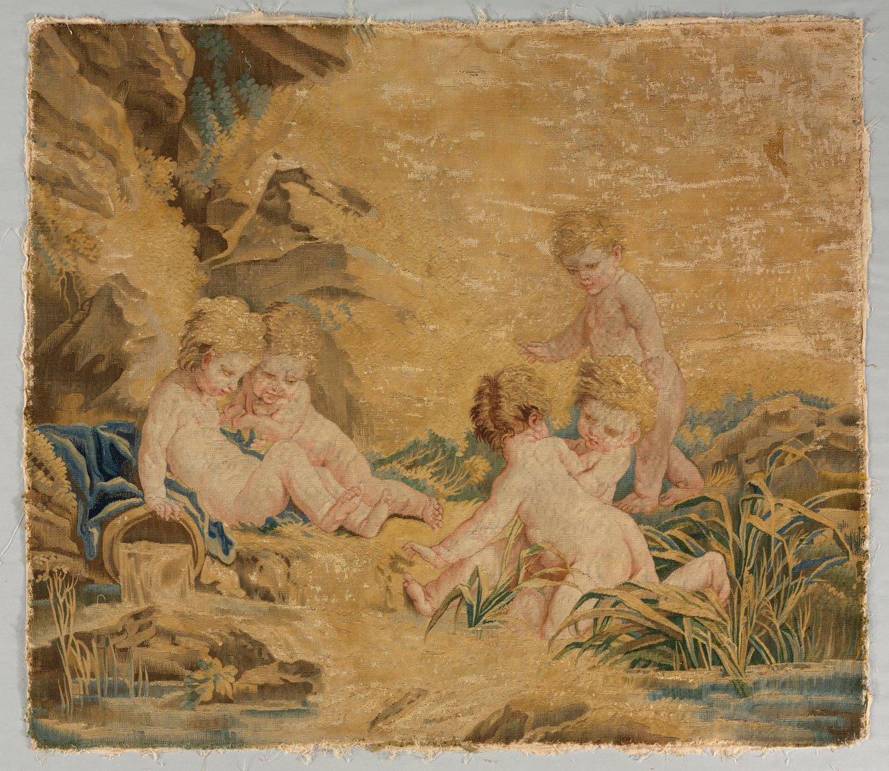 बच्चे खेल रहे हैं: द बाथ, 1700s। द्वारा चारोन