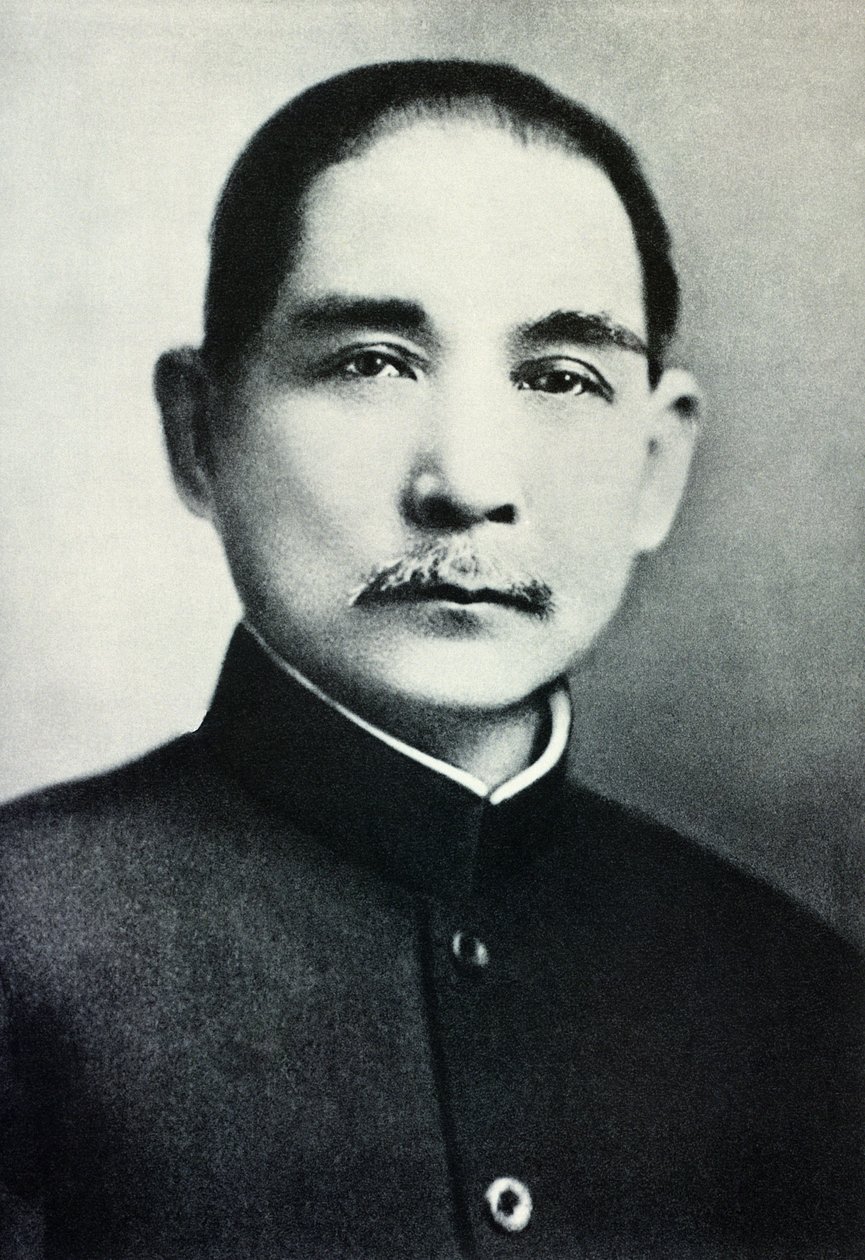 चित्रांकन डॉ। सन यात-सेन (1866-1925) द्वारा चीनी फोटोग्राफर