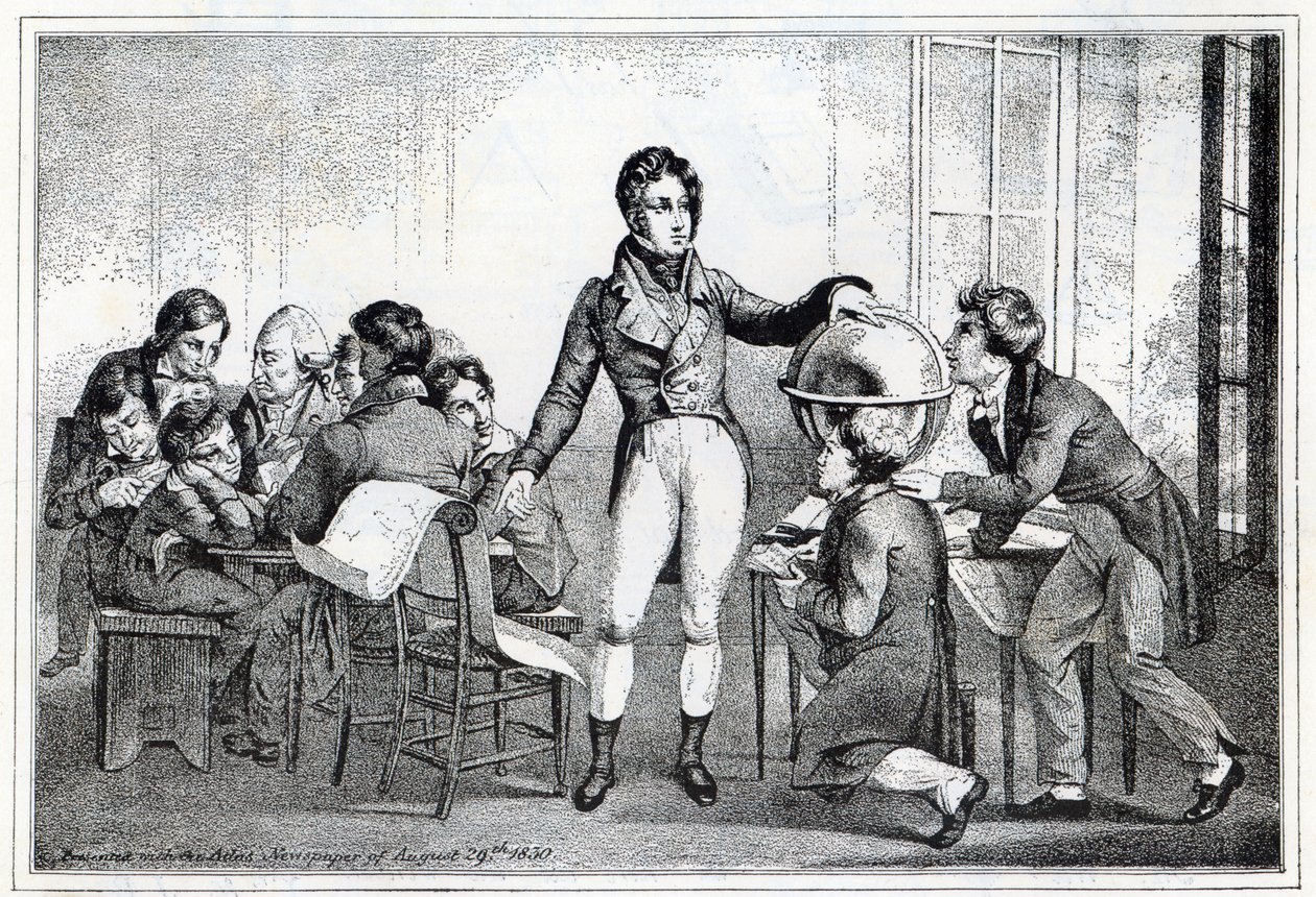 लुई-फिलिप डी&39;ओरेन्स रिहाइनाउ के कॉलेज में भूगोल शिक्षक के रूप में, 1793-4, c.1825 द्वारा Chretien