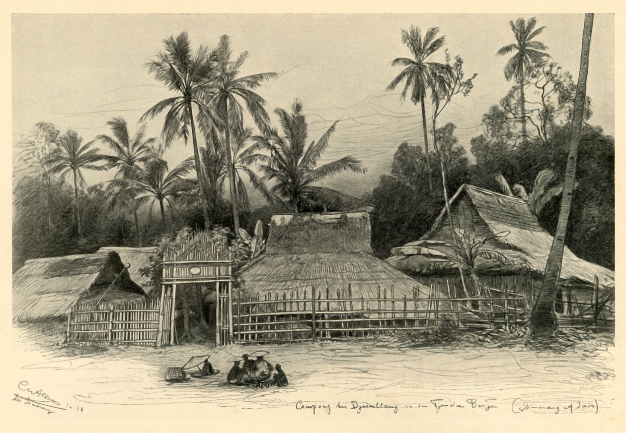 जोम्ब्लांग के पास काम्पोंग, सेमारंग, जावा, 1898। द्वारा क्रिश्चियन विल्हेम एलर्स