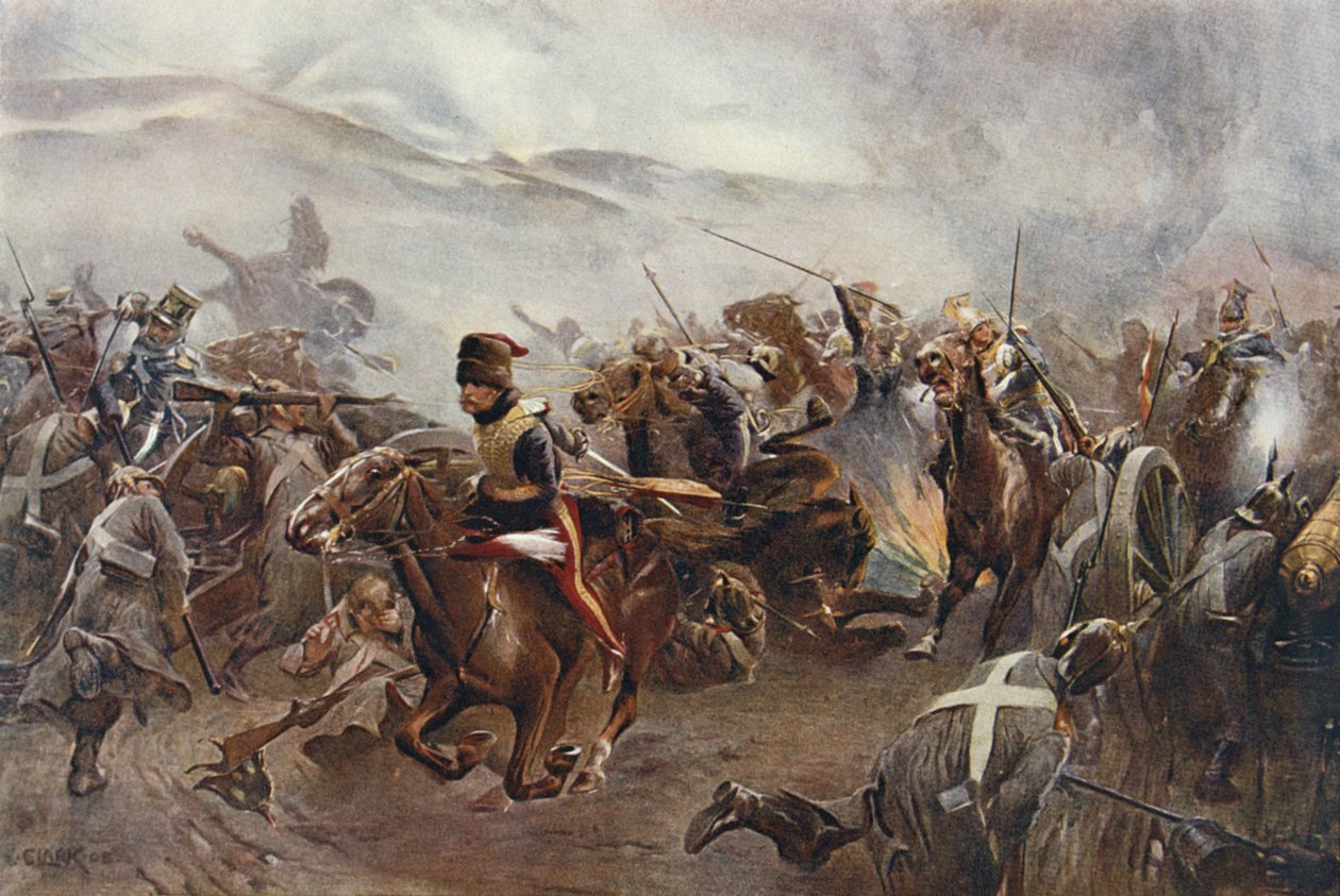 25 अक्टूबर, 1854 को बालाक्लाव के युद्ध में लाइट ब्रिगेड का आरोप, सर एवलिन वुड द्वारा संपादित &39;लैंड एंड सी&39; पर चित्रण (1838-1919) 1915 द्वारा क्रिस्टोफर क्लार्क