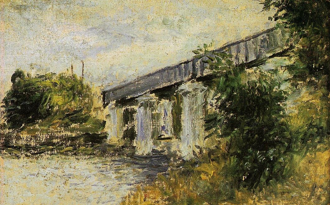 ArgenteuilnFrancais में रेलवे ब्रिज: Le Pont du chemin de fer एक Argenteuiln Gem: अर्जेंटीना का रेलवे पुल द्वारा क्लाउड मोनेट