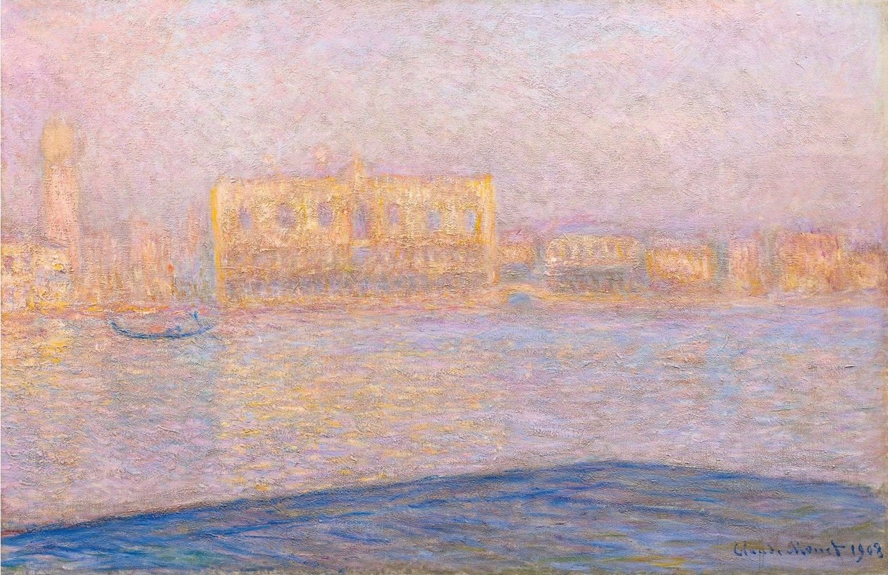 San Giorgio Maggiore से डॉग्स पैलेस का दृश्य द्वारा क्लाउड मोनेट