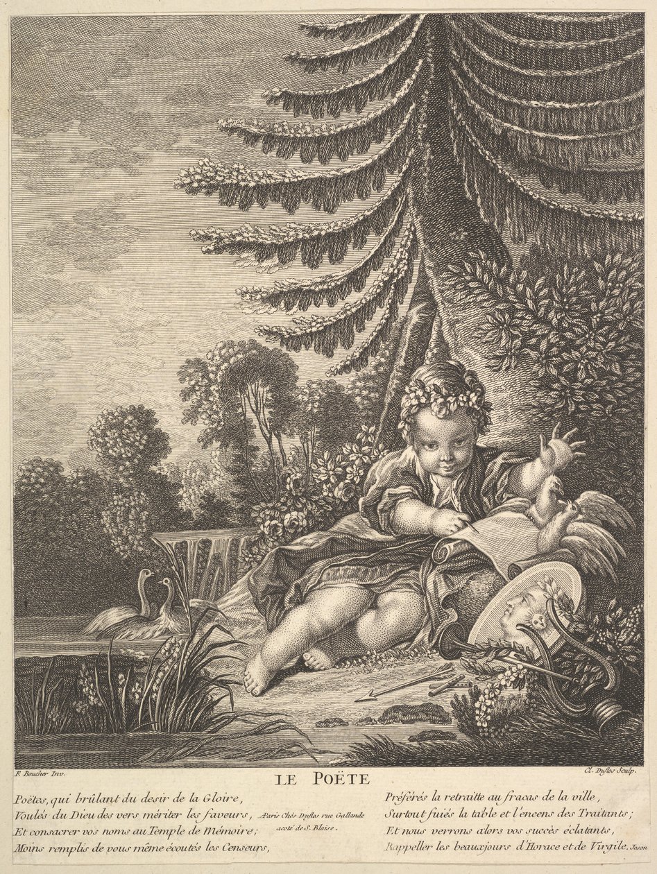 कवि, सीए। 1753. द्वारा क्लाउड ऑगस्टिन डफ्लोस