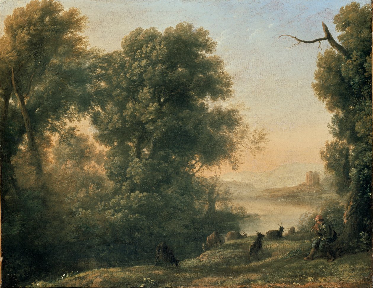 एक गॉर्डर के साथ लैंडस्केप, c1635-1636 द्वारा क्लाउड लोरेन