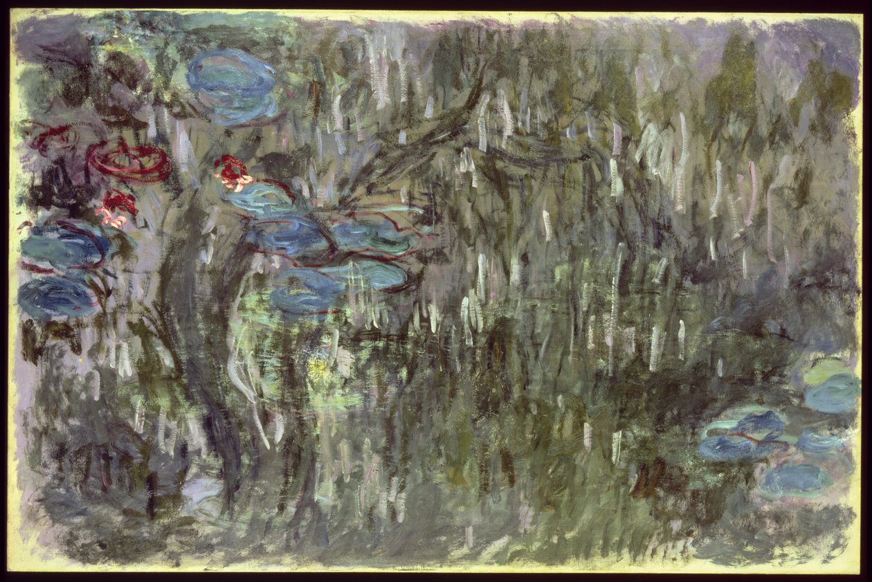 विलो के प्रतिबिंब के साथ वाटरलिली, c.1920 द्वारा क्लाउड मोनेट