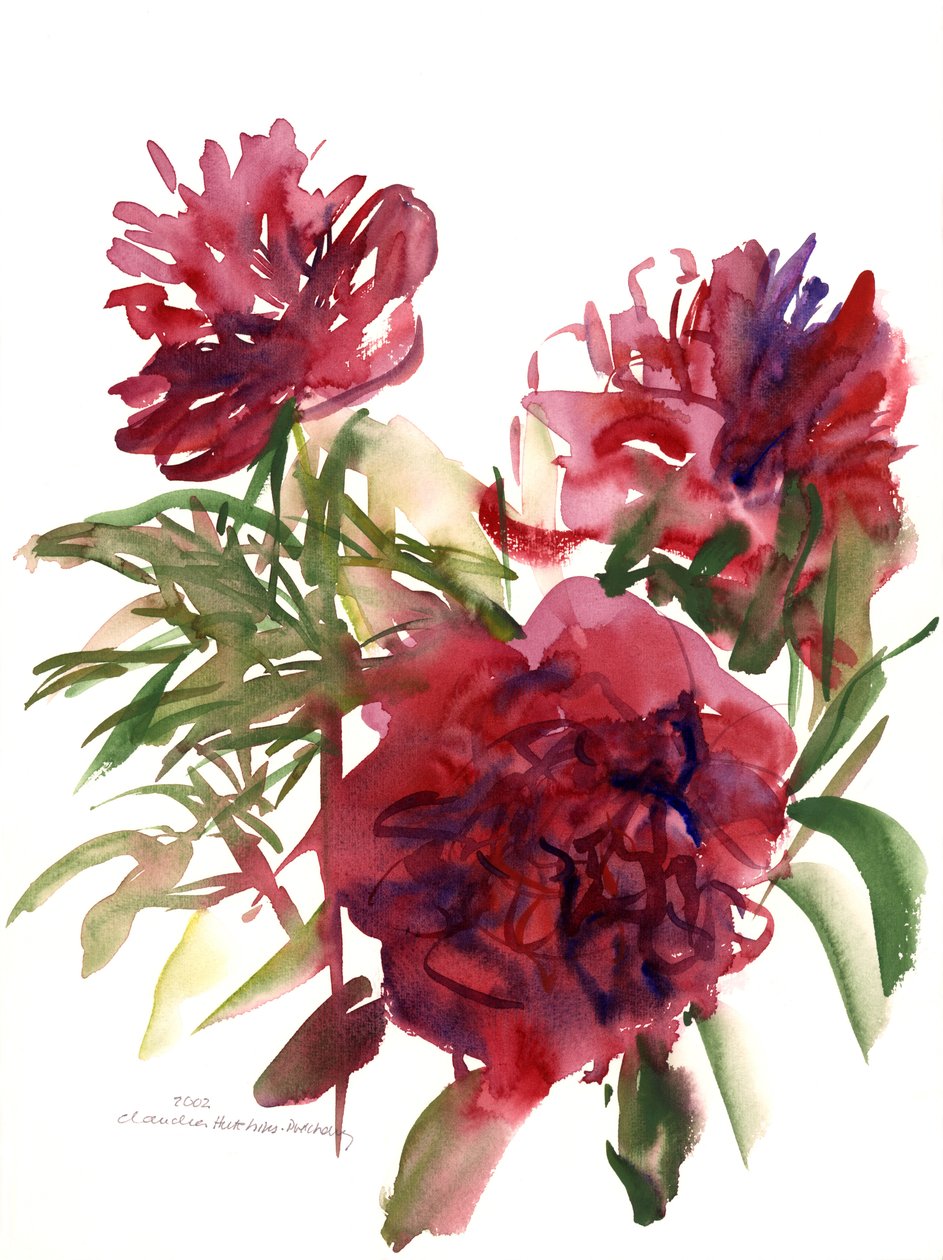 Peonies, 2002 (जल रंग) द्वारा क्लाउडिया हचिंस पुचैवी