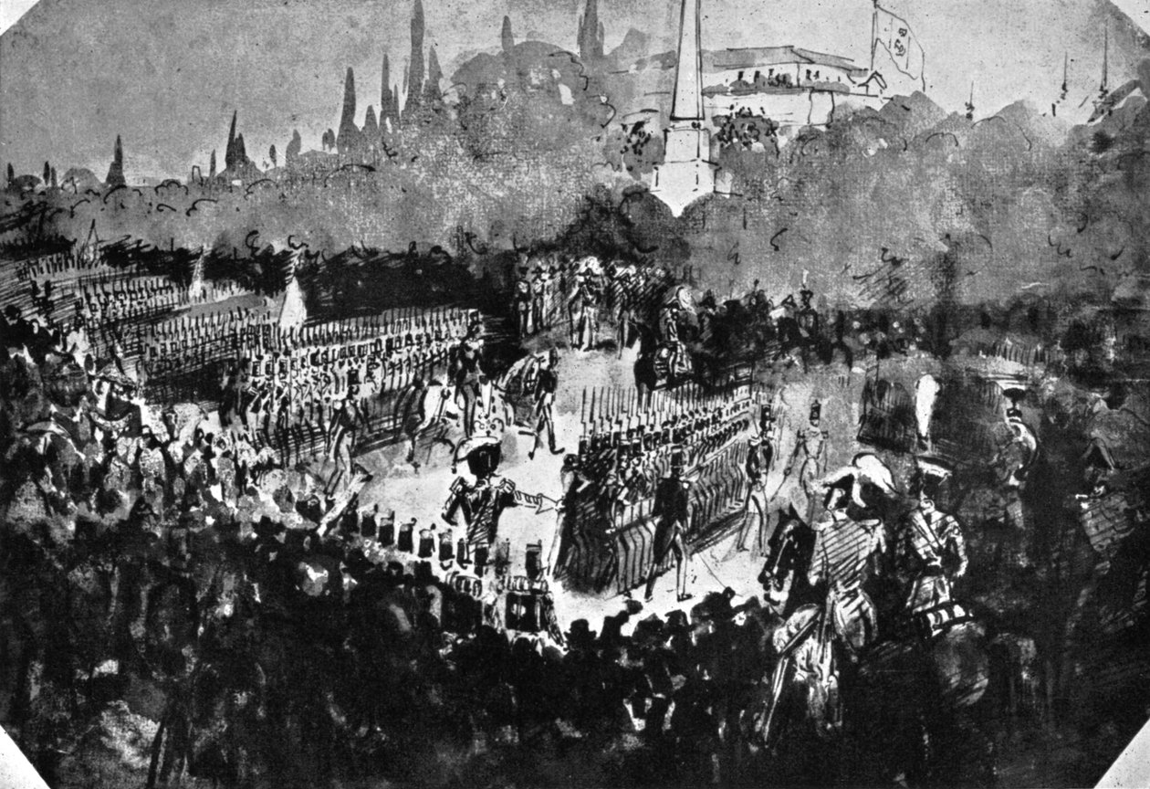 मैड्रिड में एक समीक्षा, 1930। द्वारा कॉन्स्टेंटिन दोस्तों