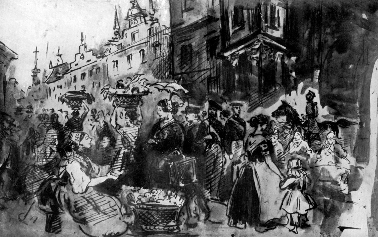 ए स्ट्रीट इन एल्सेस, 19 वीं शताब्दी, 1930। द्वारा कॉन्स्टेंटिन दोस्तों