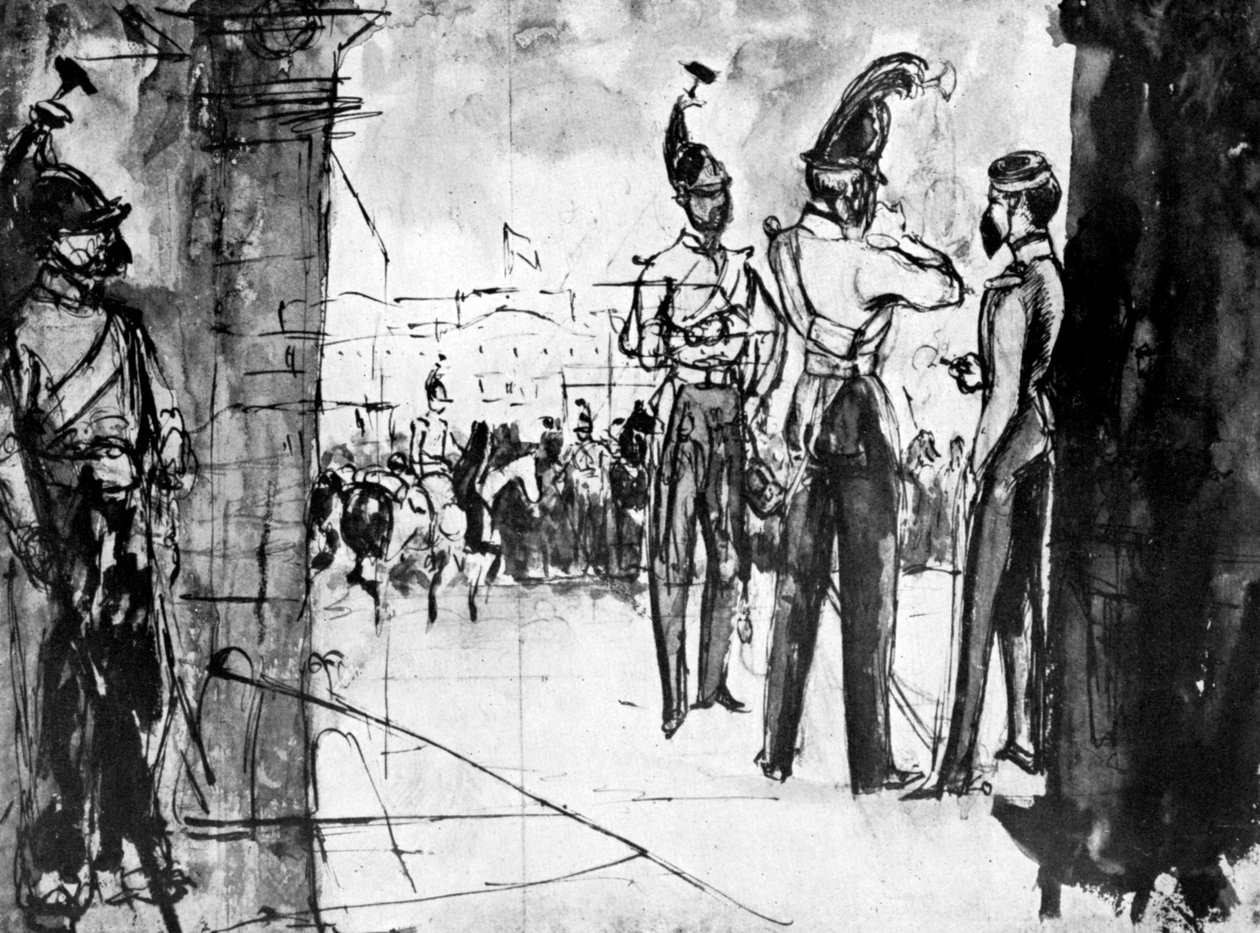 ग्रुप ऑफ सोल्जर्स, 1930। द्वारा कॉन्स्टेंटिन दोस्तों