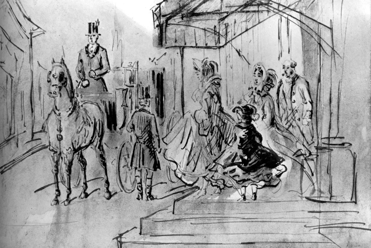 सेटिंग आउट, 19 वीं शताब्दी, 1930। द्वारा कॉन्स्टेंटिन दोस्तों