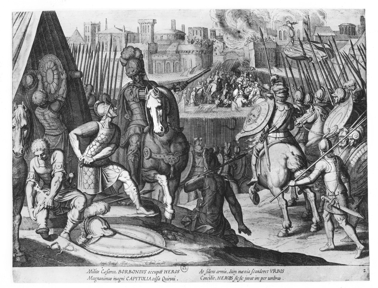 चार्ल्स III, 1527 में रोम के बोरी में ड्यूक ऑफ बोर्बन द्वारा कॉर्नेलिस बोएल