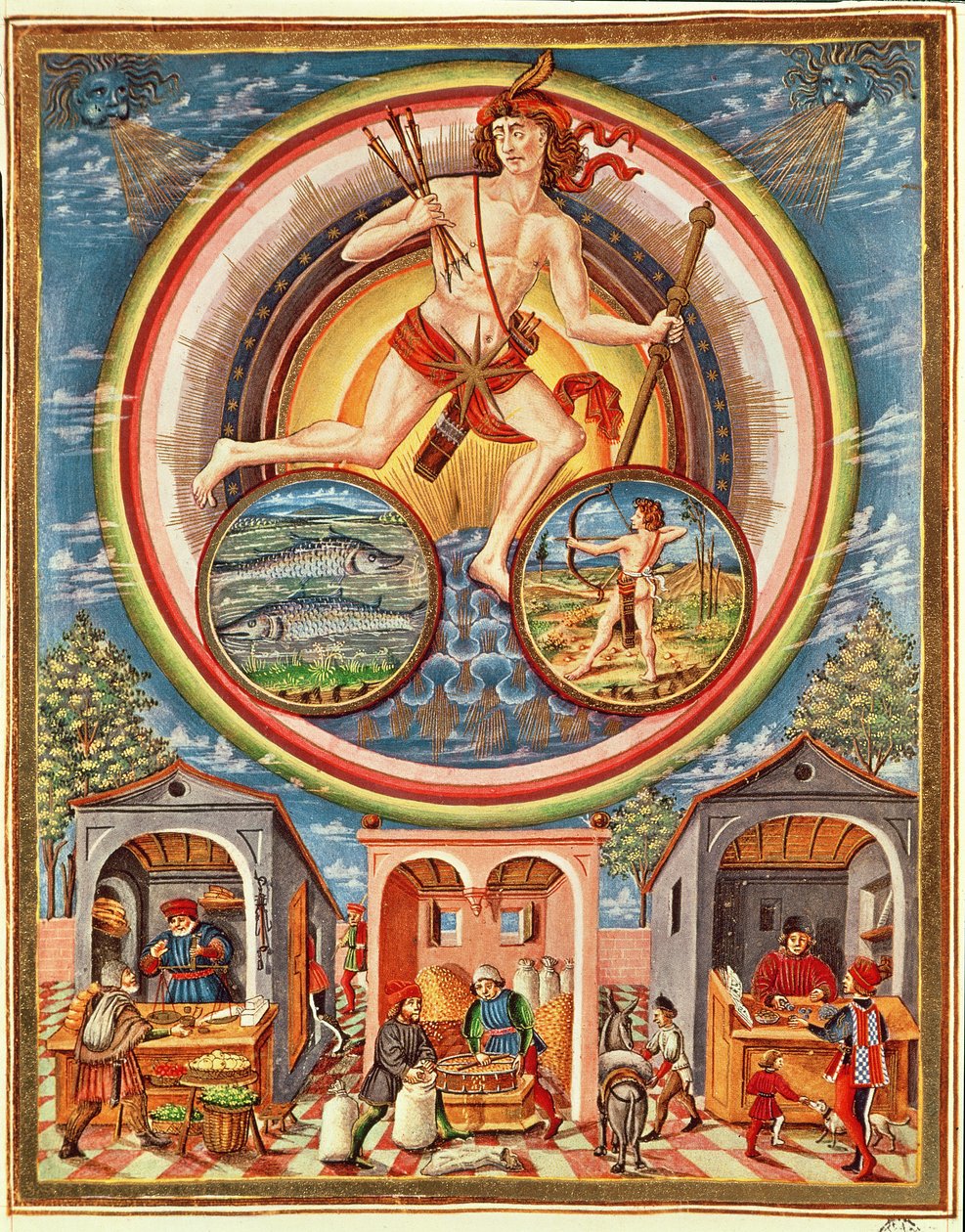सुश्री ला 209 fol.6v बृहस्पति, &39;डी स्पैहरा&39; से, c.1470 (विस्तार से 125839 देखें) द्वारा क्रिस्टोफोरो डी प्रेडिस