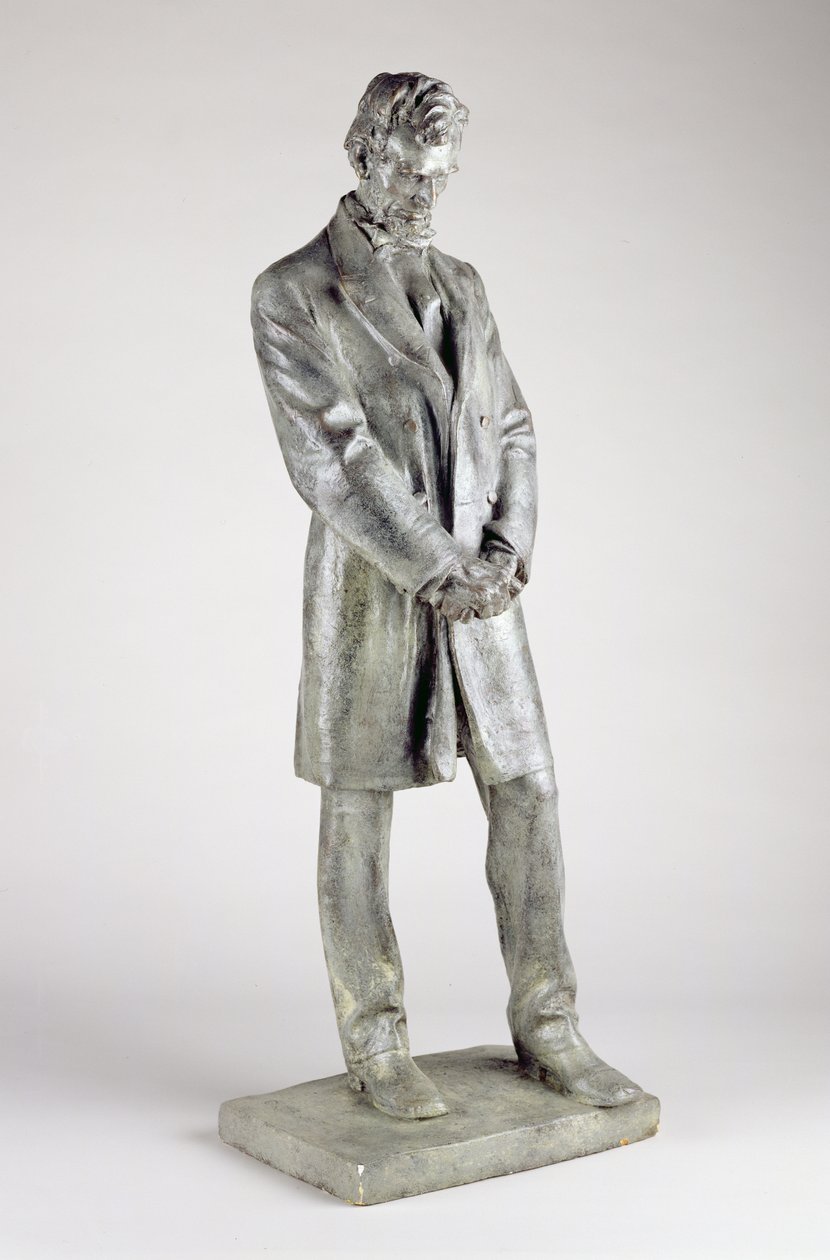 अब्राहम लिंकन (1809-65), 1911 (कांस्य प्लास्टर) द्वारा डैनियल चेस्टर फ्रेंच