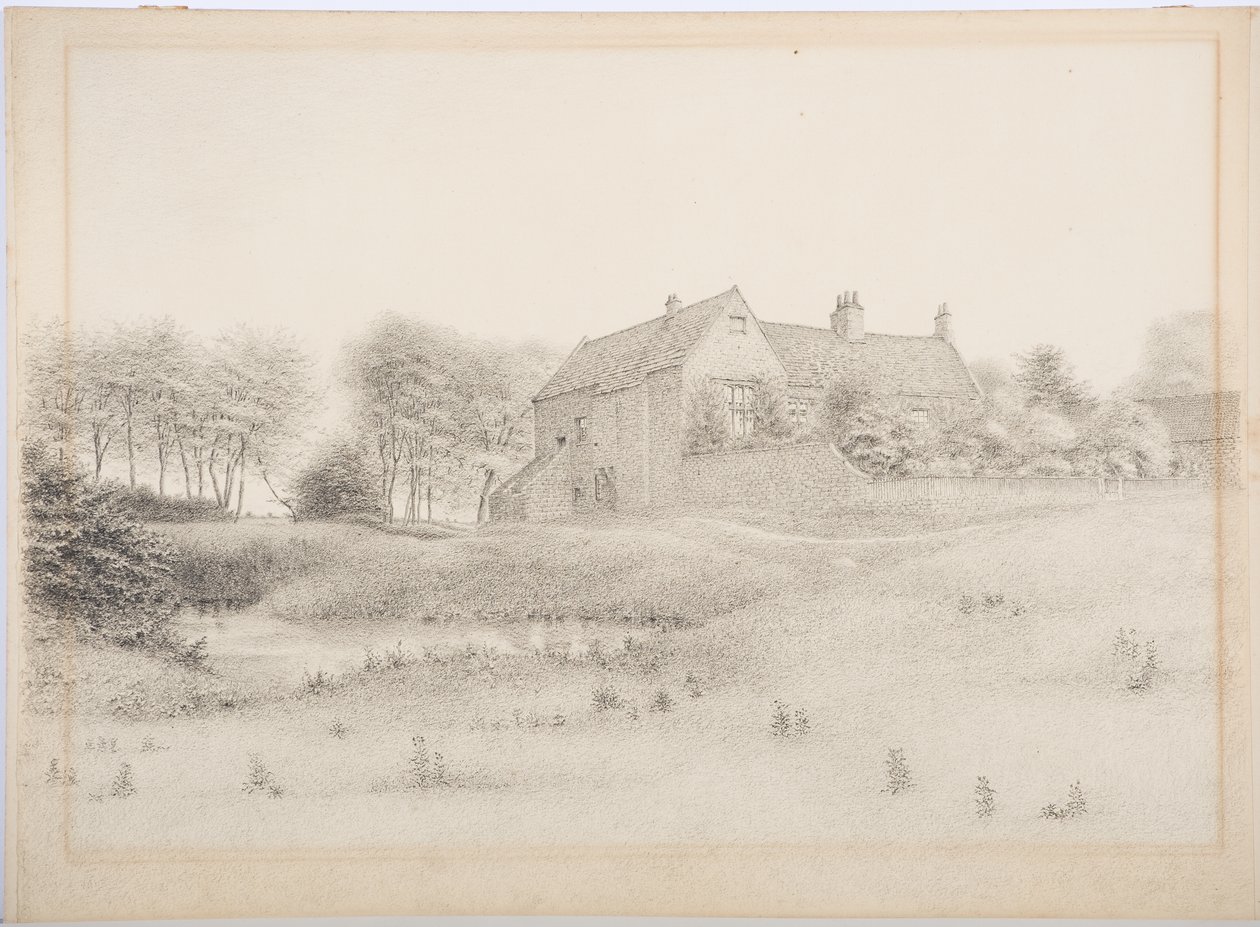 ओगल कैसल, c.1916 (कागज पर लकड़ी का कोयला) द्वारा डैनियल ओलिवर