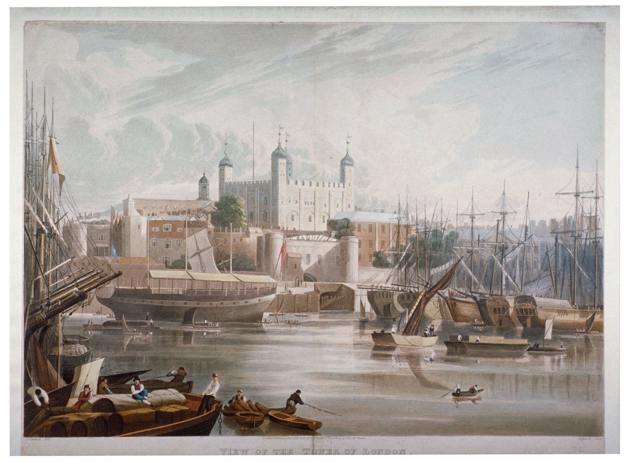 लंदन का टॉवर, 1819। द्वारा डैनियल हैवेल