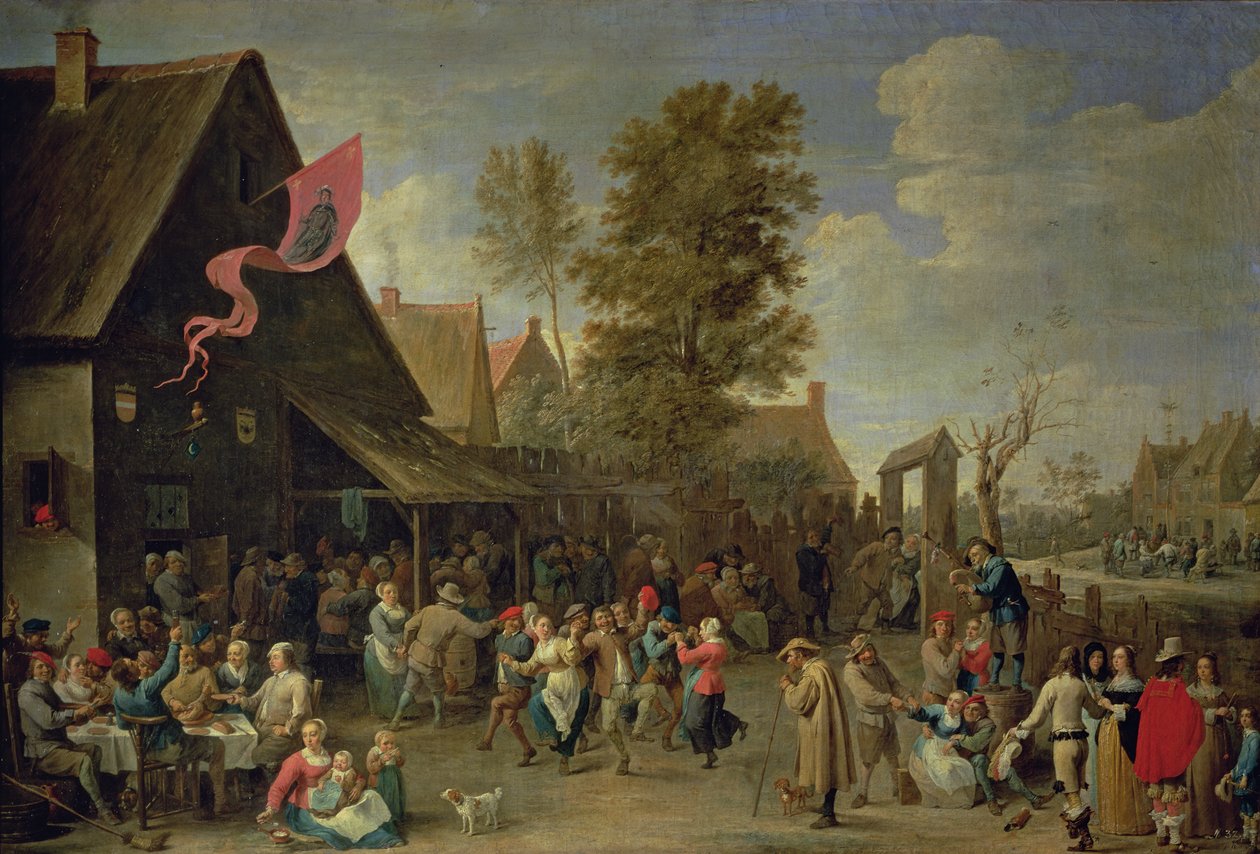 एक गाँव चर्च की परंपरा, c.1650 द्वारा डेविड टेनियर्स द यंगर