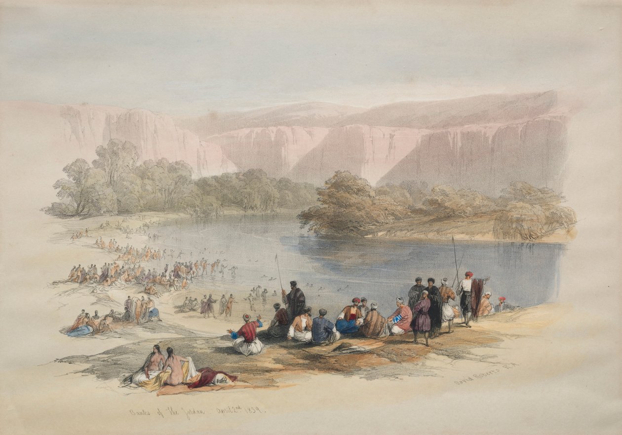 जॉर्डन के बैंक, 1839। द्वारा डेविड रॉबर्ट्स