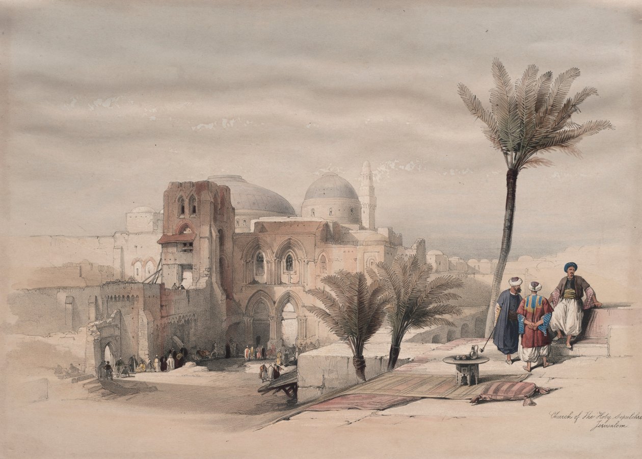 चर्च ऑफ द होली सीपुलचर, यरुशलम, 1839। द्वारा डेविड रॉबर्ट्स