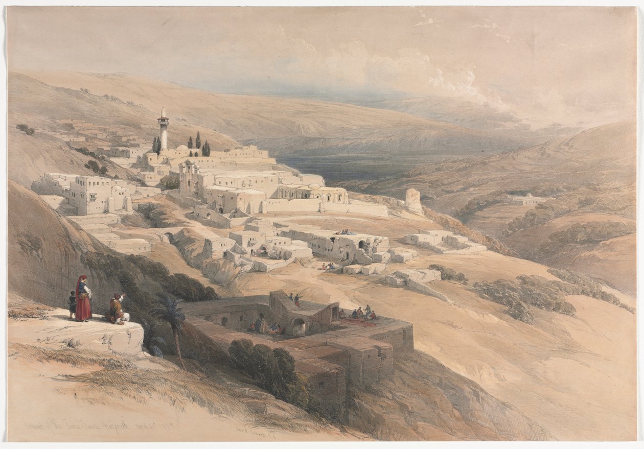 टेरा-सांता का कॉन्वेंट, नाज़ारेथ, 1839। द्वारा डेविड रॉबर्ट्स