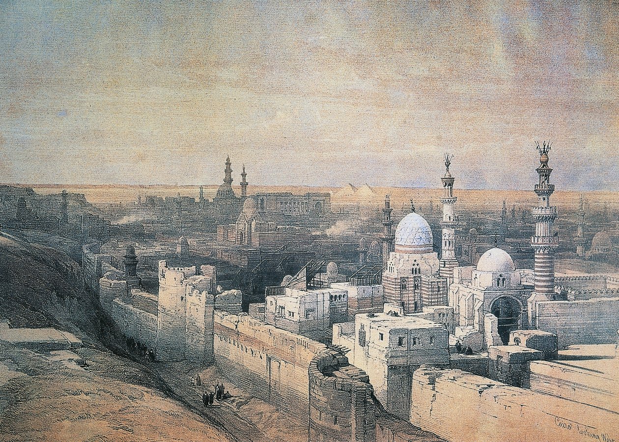 मिस्र, काहिरा, लिथोग्राफ 1839 से द्वारा डेविड रॉबर्ट्स