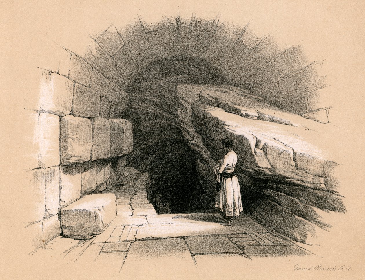 सिलम का ऊपरी फव्वारा, 1855। द्वारा डेविड रॉबर्ट्स