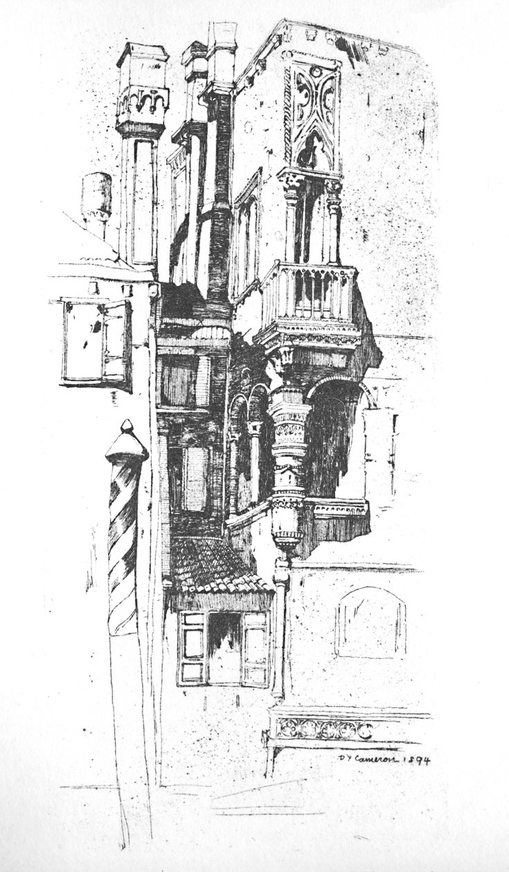 टिंटोरेटोस हाउस, सी 1894, 1925। द्वारा डेविड यंग कैमरून