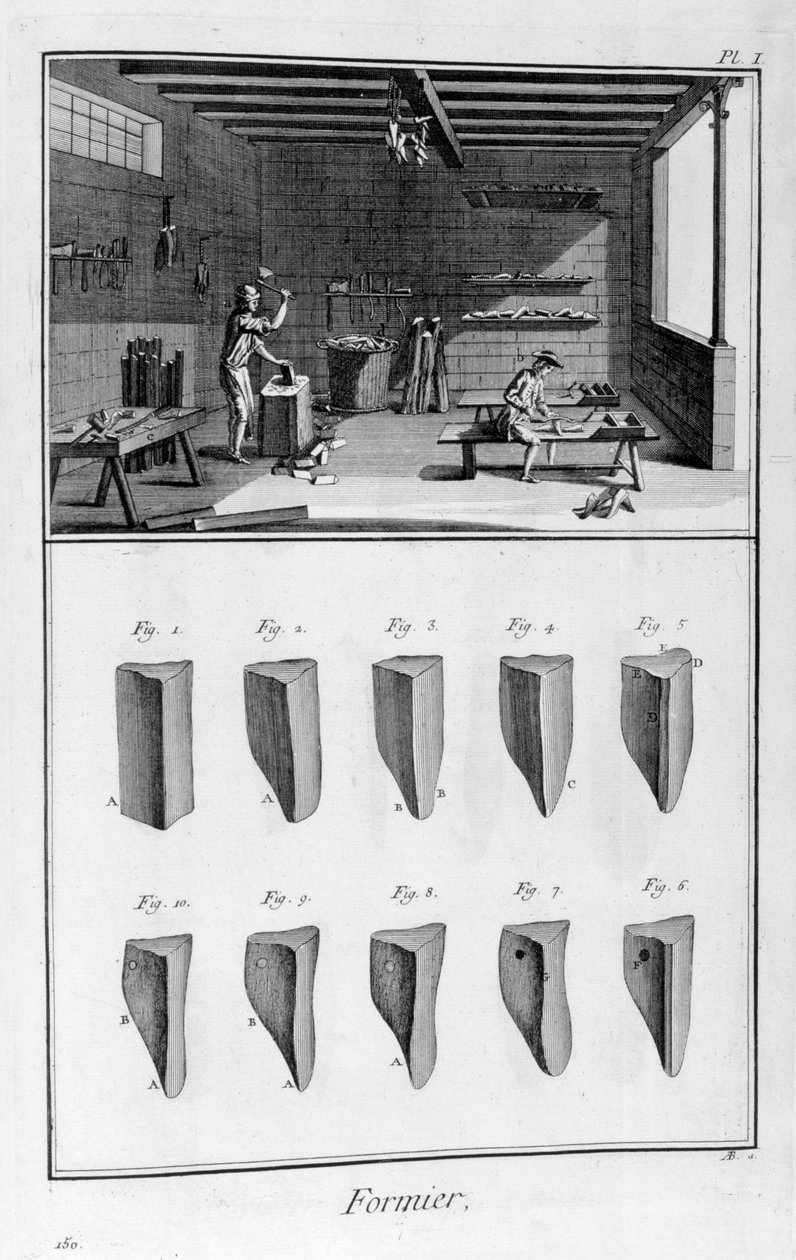 जूता पेड़ बनाने वाले, 1751-1777 द्वारा डेनिस डिडरोट