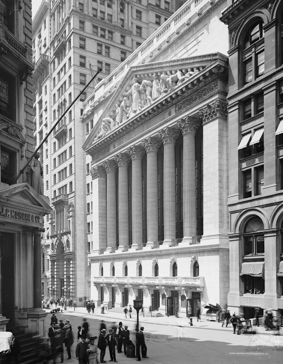 न्यूयॉर्क स्टॉक एक्सचेंज, NY, c.1904 द्वारा डेट्रोइट प्रकाशन कंपनी