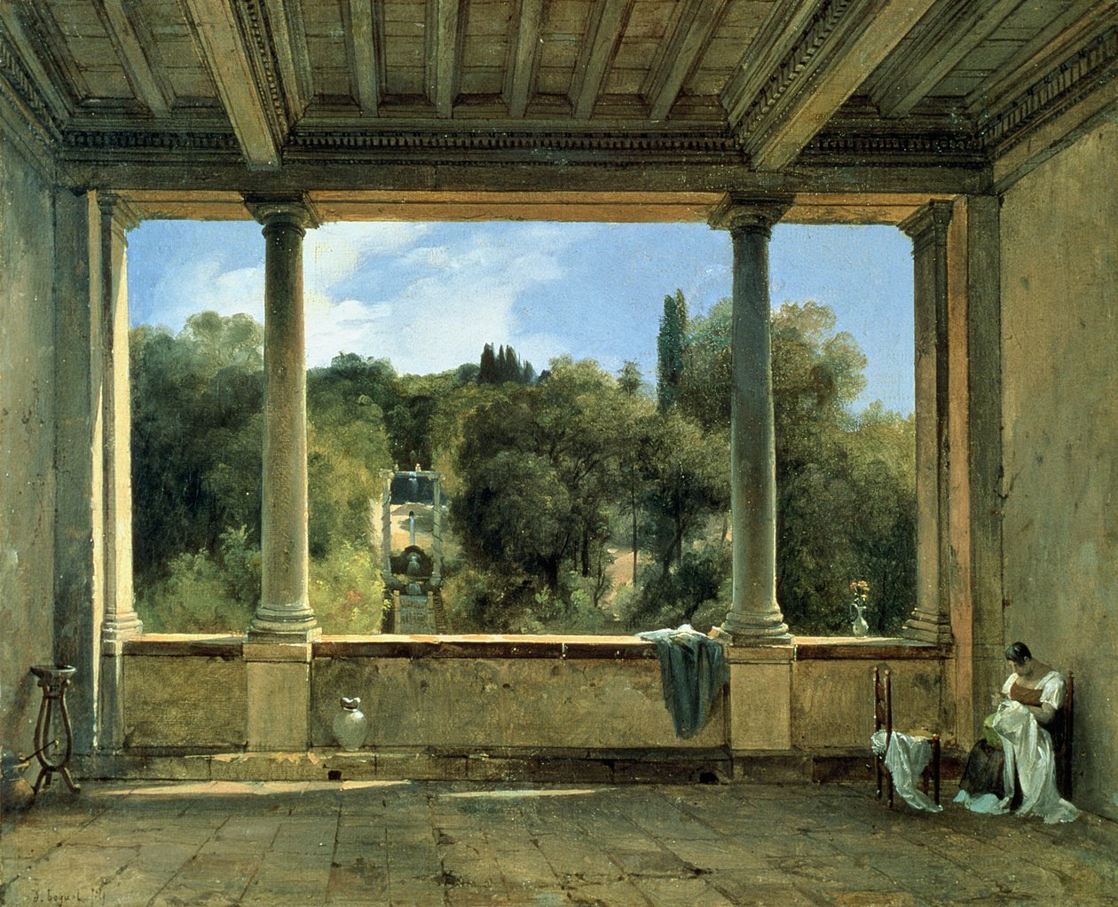 Frascati में Villa Aldobrandini के ऊपरी लॉजिया से देखें द्वारा डिडियर बोगेट