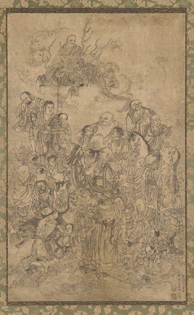 लुओहान का एक समूह द्वारा डिंग यूनपेंग