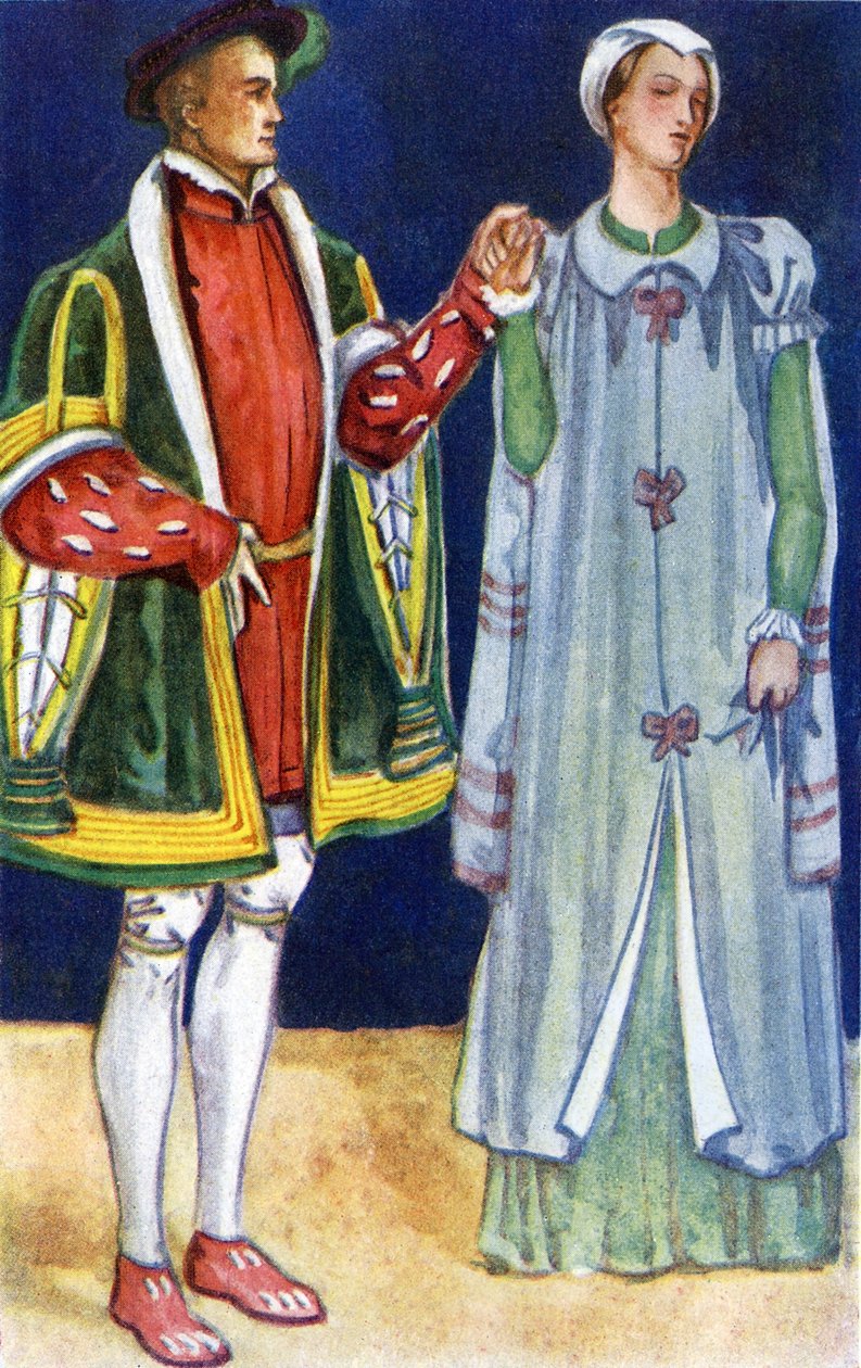 एडवर्ड VI के शासनकाल में युगल पोशाक (1547-1553) द्वारा डायोन क्लेटन कैल्थ्रोप