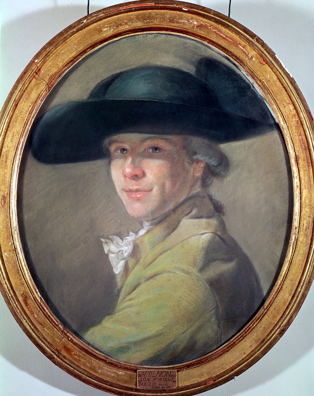 सेल्फ पोर्ट्रेट, c.1780 (पेस्टल) द्वारा डोमिनिक विवान डेनॉन