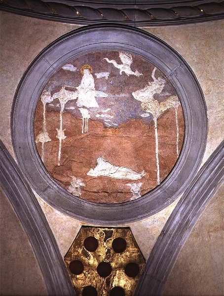 पेटमोस पर सेंट जॉन, स्पैन्ड्रेल पदक, c.1425 (प्लास्टर) द्वारा Donatello