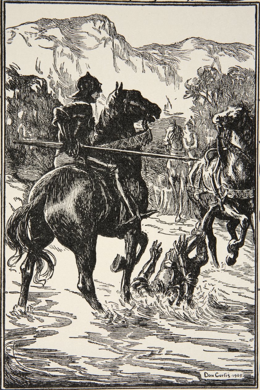 बीट्राइस क्ले, 1 संस्करण, 1905 द्वारा &39;किंग आर्थर एंड द राउंड टेबल&39; की कहानियों का चित्र द्वारा डोरा कर्टिस