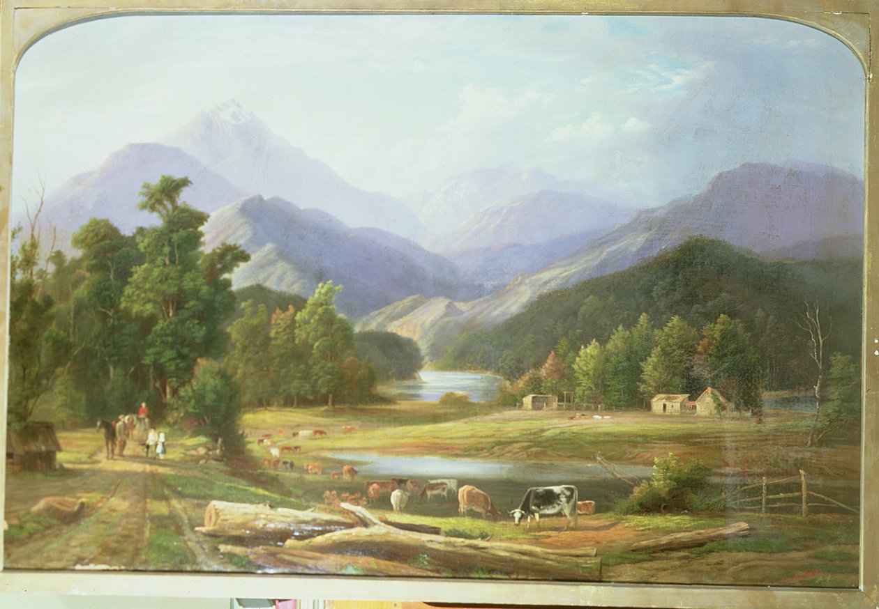 न्यूजीलैंड लैंडस्केप, 1872 द्वारा एबेनेजर वेक कुक