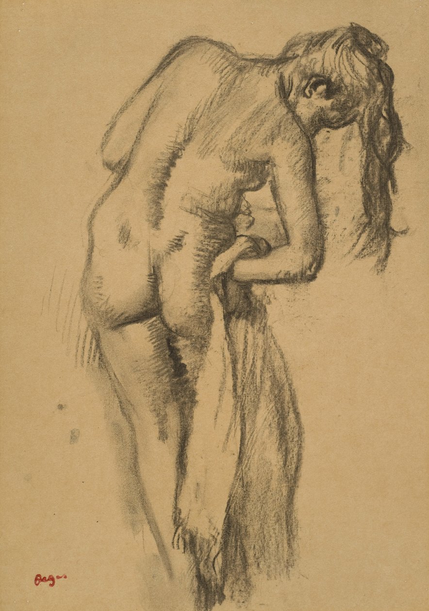 स्नान के बाद, c.1891-92 द्वारा एडगर डीगास