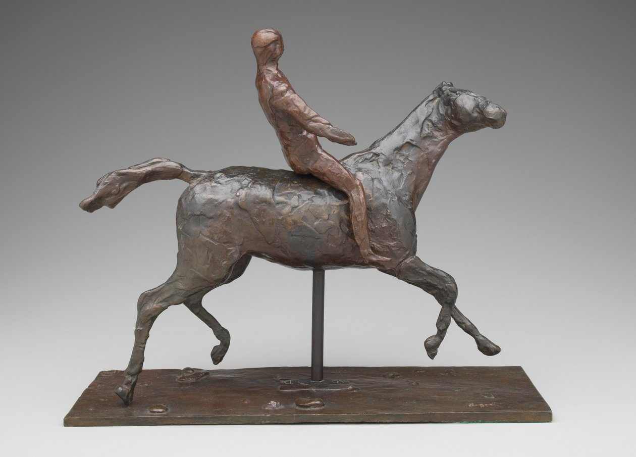 घोड़ा और सवार, c.1900 (कांस्य) द्वारा एडगर डीगास