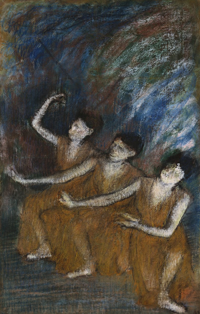 तीन नर्तक, c.1895-98 द्वारा एडगर डीगास
