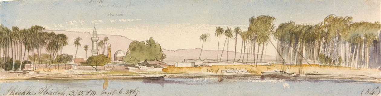 शेख अबादेह, 3-15 बजे, 6 जनवरी 1867 (84) द्वारा एडवर्ड लीयर
