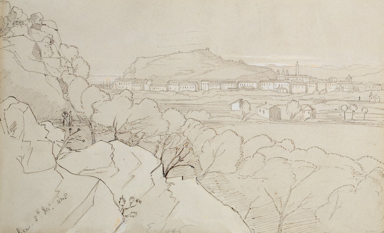नाइस का दृश्य, 1848 द्वारा एडवर्ड लीयर